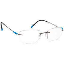 Silhouette Eyeglasses 5500 70 6660 Titan Gunmetal/Blue Rimless Austria 5... - £117.94 GBP