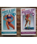 2 VHS Tapes Arms of Steel and Buns of Steel, Leisa Hart, Good, NOT Exren... - $172.38 MXN