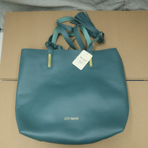 JOY &amp; IMAN Teal Luxury Leather Tote Bag Purse with Gold Tone $70 MSRP - £23.89 GBP