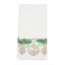 IZZY & OLIVER "Ornaments" Christmas 6007006 Kitchen Bar Towel~19″X27″Cotton~ - £6.85 GBP