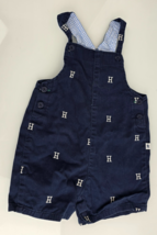 Tommy Hilfiger Toddler Boys VTG Y2K &quot;H&quot; Embroidered Shortalls Overalls 1... - $19.79