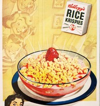 1950 Kellogg&#39;s Rice Krispies Cereal Advertisement Breakfast Foods Vintag... - $29.99