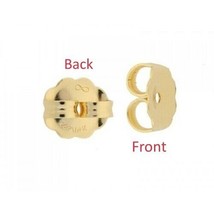 10K Gold Friction Push Earring Back Rosette Flower Style, Fits 0.66-.91mm Post - £7.90 GBP