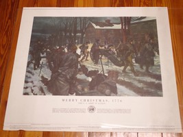 1953 US War Office MERRY CHRISTMAS 1776 Army History Lithograph Poster P... - $49.49
