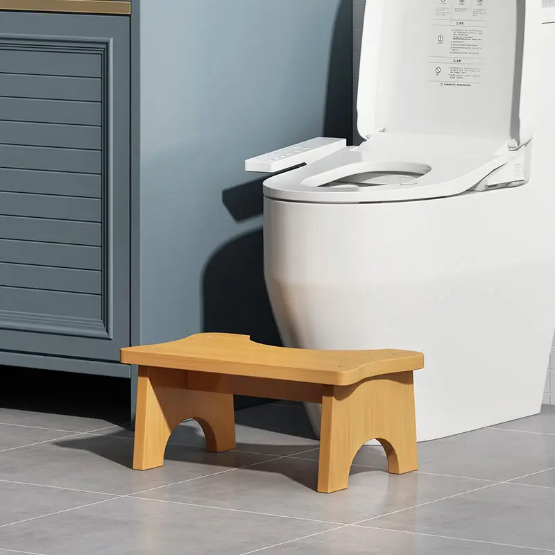 1Pc Bathroom Footstool Wooden Toilet Stool Household Children Step Stool - £40.38 GBP+