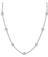 Beaded Station Chain Necklace in Sterling Silver, 18&quot; + 2&quot; extender - $810.13 MXN