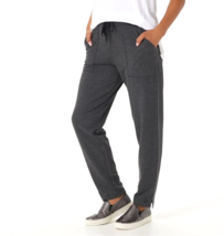 Cuddl Duds Comfortwear Length Slim Pants- CHARCOAL HEATHER, SMALL - £16.52 GBP