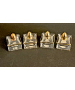 Vintage Irice Mini Square Salt and Pepper Shakers with Metal Tops - £10.26 GBP