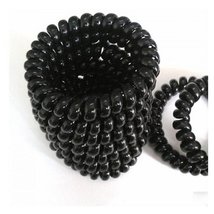 5PCS Fashion Women Black Elastic Telephone Wire Hair Ties Rubber Hair Rope Exten - £7.20 GBP