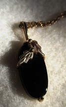  Black Hills Gold 10K Black Onyx Pendant Necklace by  COLEMAN CO© Vintage - £47.90 GBP
