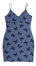 NEW Wild Fable Women&#39;s Dress XL Blue w Butterfly Print NWT - £6.22 GBP