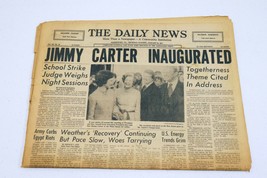 ORIGINAL Vintage Jan 20 1977 Jimmy Carter Inaugurated PA Daily News Newspaper - £46.70 GBP