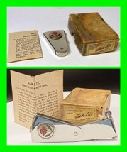 Antique Art Deco Slimlite Snappy Petrol Lighter w/ Box &amp; Instruction Boo... - £257.18 GBP