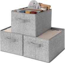 Grandma Says Gray, Large, 3-Pack Clothes Storage Bins, Closet Bin With Handles, - $39.97