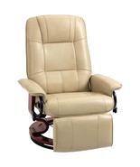 HOMCOM Faux Leather Manual Recliner Chair with Swivel Wood Base - $478.68 CAD