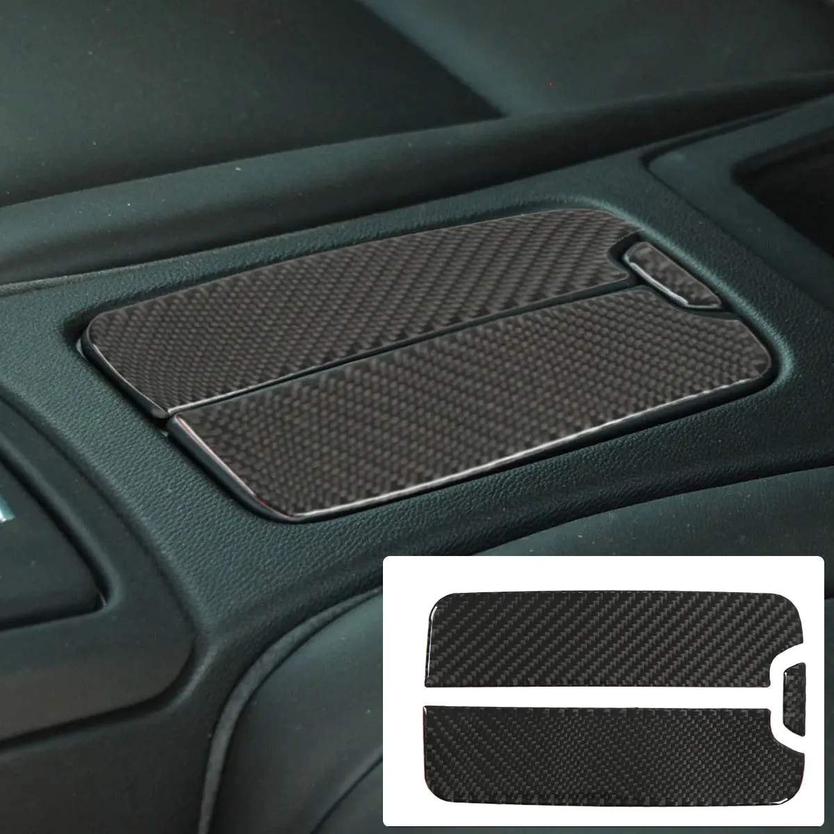 For BMW M3 E92 Coupe 2007‑2013 Real Carbon Fiber Car Rear Armrest Box Panel Trim - £17.23 GBP
