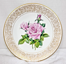 Edward Marshall Boehm Rose Plate The Royal Highness Rose Limited 10 7/8&quot;... - $341.20 MXN
