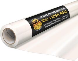 Dura-Gold Carpet Protection Film, 36-inch x 200-foot Roll, Clear Plastic... - $37.99