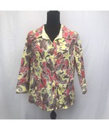 REBECCA MALONE Yellow/Salmon PAISLEY BLOUSE SIZE XL~ EXCELLENT - €10,04 EUR