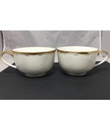 Lorenz Hutschenreuther 2 vintage white porcelain cups with gold trim HR ... - £7.77 GBP