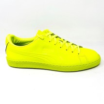 Puma Basket Classic Patent Emboss Safety Yellow Mens Casual Shoes 362035 02 - £54.81 GBP