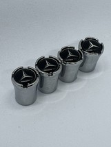 4x Chrome Aluminum Tire Air Valve Stem Cap Fits Most Mercedes Cars Wagon... - $13.54
