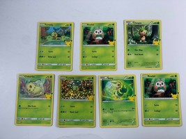 Lot Of 7 Pokemon Earth 1 HOLO 6 NON-HALO 25th Anniversary McDonalds Cards - £15.56 GBP