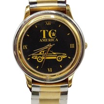 Gruen Hommes Quartz Analogique Montre Deux Tons TC Amérique Logo Voiture Vintage - $68.30