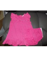 CHAPS PINK POLKA DOT DRESS W/BLOOMERS OUTFIT SIZE 6 MONTHS GIRL&#39;S NEW - £16.03 GBP