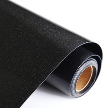 Black Glitter Heat Transfer Vinyl Htv Sparkle Iron On Rolls For T Shirts 12"X5 F - £24.23 GBP