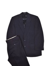 Begedor Suit Mens 40S Navy Solid Jacket &amp; Pants 2 Piece Wool Bespoke 36x28 - $47.26