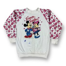 Vintage Mickey Minnie Mouse by Allison Disney Sweatshirt 5-6 Pink Hearts Forever - £23.20 GBP