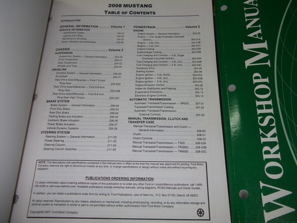 2008 Ford Mustang GT COBRA MACH SERVICE WORKSHOP REPAIR MANUAL SET NEW-
show ... Item image 2