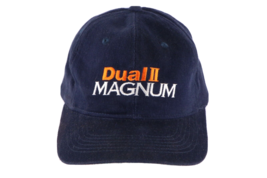 Vintage Distressed Dual II Magnum Spell Out Micro Corduroy Dad Hat Cap Blue - £15.60 GBP