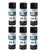 Rust-Oleum 12oz Premium 2X Ultra-Cover Spray Paint | Gloss Black 6-Pack - $45.81