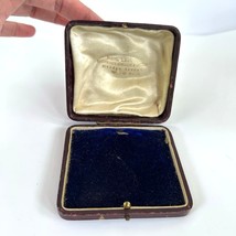 Antique Neil Leitch Watch Case Wick Scotland, Maroon Leather, Velvet Lin... - $47.51