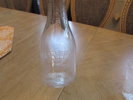 Puritan Dairy Perth Amboy NJ Super Creamy Milk Bottle Quart Glass - $185.16 MXN