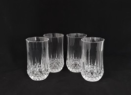 Cristal d&#39;Arques LONGCHAMP Crystal Large Highball Glasses Tumblers ~ Set of 4 - £34.02 GBP