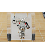 Crossfor Teddy Bear Clear Crystal Necklace Small Devil Teddy-24WH Japan - $74.99