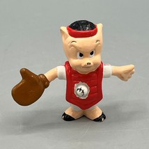 Vintage 1990 Porky Pig Baseball Catcher 2.25&quot; Figure PVC Looney Tunes Applause - £6.32 GBP