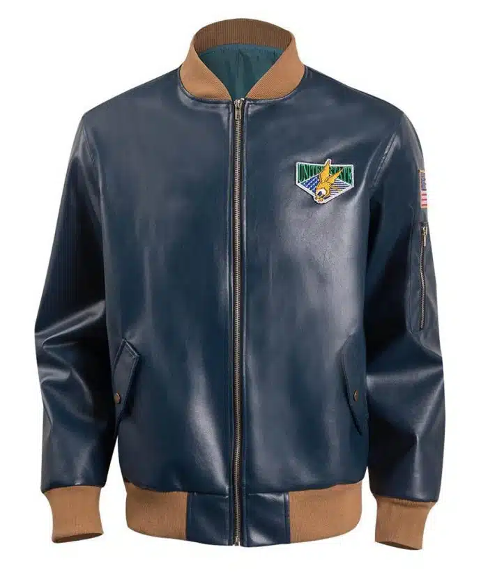 Leon S Kennedy Resident Evil 4 Remake Blue Jacket - $169.00