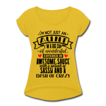 Aunt Women&#39;s Roll Cuff T-Shirt - £19.18 GBP