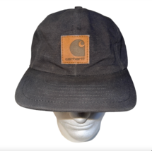 Vintage 90s CARHARTT Men’s Snapback Hat Cap Gray Denim Canvas USA Made #14 - $34.99