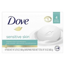 (Pack Of 4 Bars) Dove Unscented Beauty Soap Bar: Sensitive - £12.35 GBP