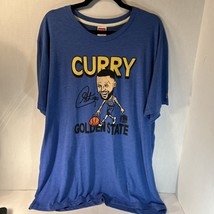 Homage T-Shirt Steph Curry Golden State Warriors 2XL Blue Short Sleeve NBA - $24.99