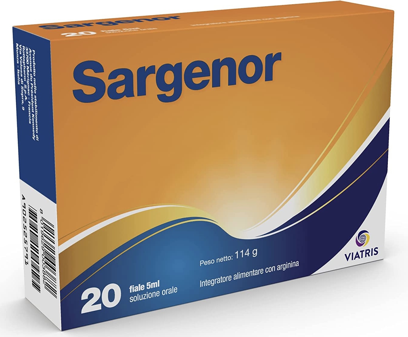 SARGENOR 20 x 5ml Vials-Arginine aspartate, Treatment of Fatigue & low Energy