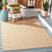 SAFAVIEH Courtyard Collection 4&#39; x 5&#39;7&quot; Natural / Cream CY8022 Indoor/ Outdoor W - £59.94 GBP
