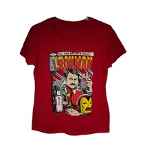 TeeFury Mashup Marvel Comics Iron Man Red Graphic T-Shirt 2XL Stretch Co... - £7.89 GBP