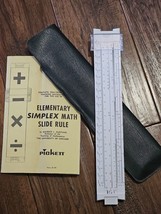 Pickett Microline 115 Elementary Simple Math Slide Ruler, Case, & Manual 1965 - $29.69