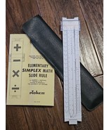 Pickett Microline 115 Elementary Simple Math Slide Ruler, Case, &amp; Manual... - £23.32 GBP